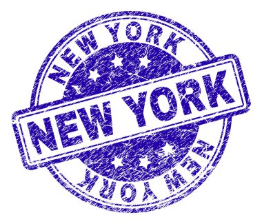 Dokulu New York damga mühür çizik