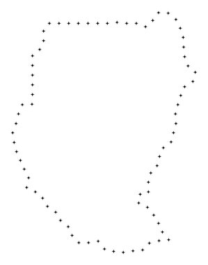 Nokta kontur Sudan Haritası