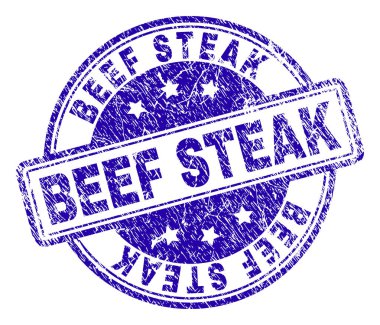 Grunge sığır eti biftek damga mühür dokulu