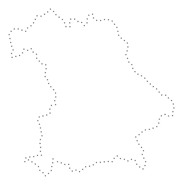AVC pointillé Allemagne Carte — Image vectorielle