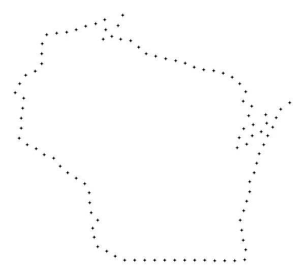 点線のストローク ウィスコンシン州地図 — ストックベクタ