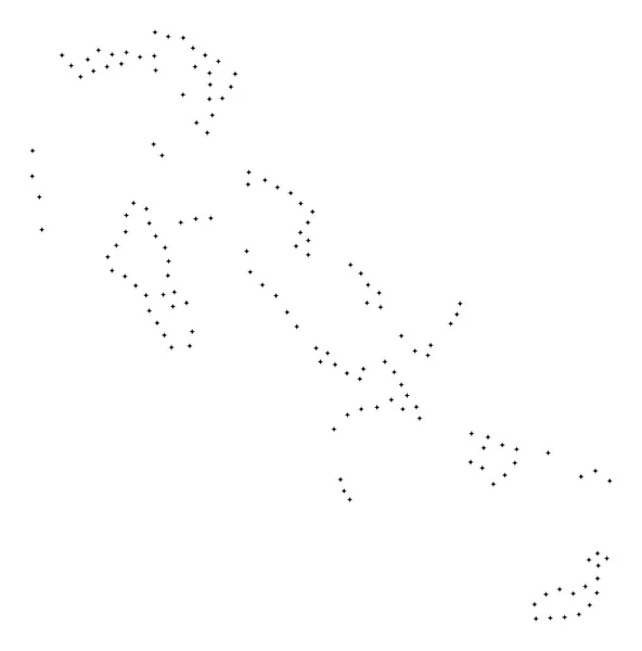 Punkt-Strich-Karte Bahamas — Stockvektor