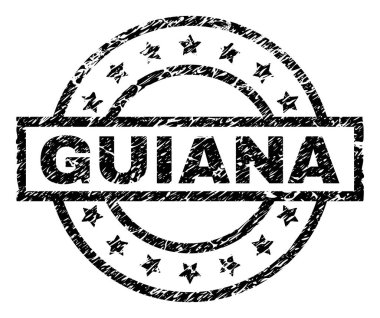 Dokulu Guyanası damga mühür çizik