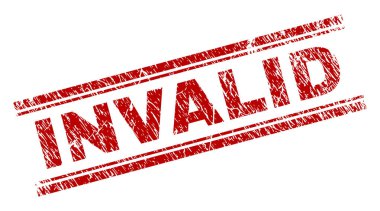 Dokulu geçersiz damga mühür çizik