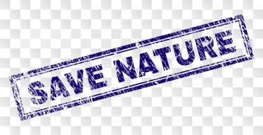 Grunge doğa dikdörtgen damga Kaydet