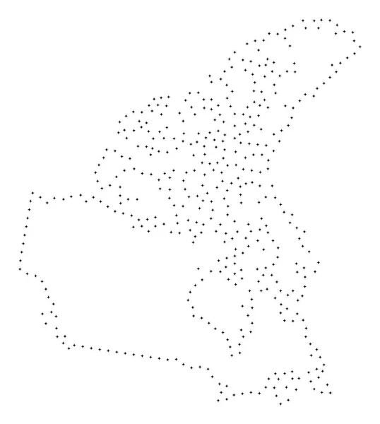 Dot Stroke Canada V2 Mapa — Archivo Imágenes Vectoriales
