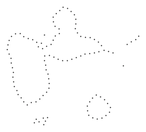 Mapa de Dot Stroke Guadalupe — Archivo Imágenes Vectoriales