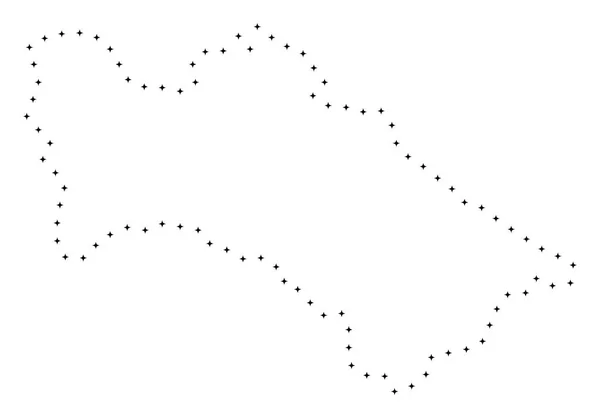 Mappa punteggiata di Turkmenistan — Vettoriale Stock