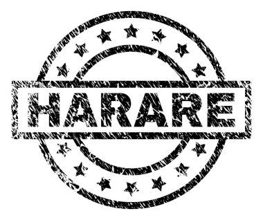Grunge Harare damga mühür dokulu