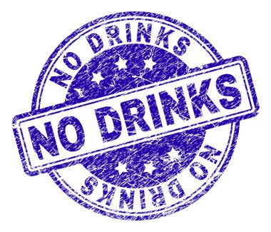 Çizik dokulu Hayır damga mühür içecekler