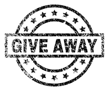 Grunge vermek uzağa damga mühür dokulu