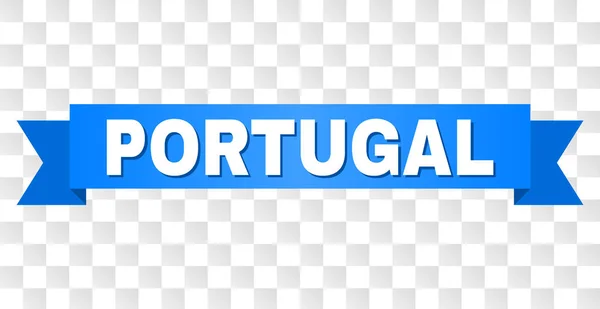 Blauw lint met Portugal tekst — Stockvector