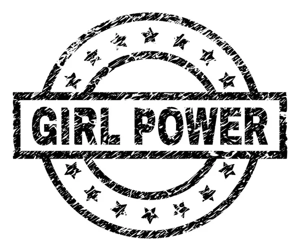 Grunge Texturé GIRL POWER Stamp Seal — Image vectorielle