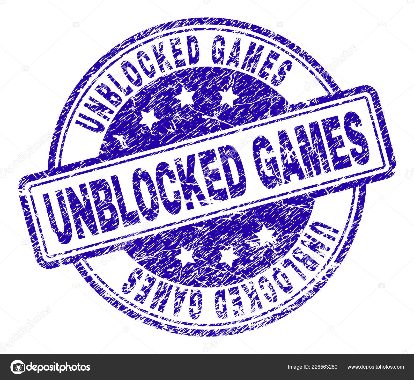 Unblocked games rubber stamp Royalty Free Vector Image