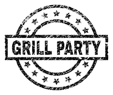 Grunge ızgara partisi damga mühür dokulu