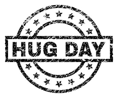 Çizik dokulu Hug gün damga mühür
