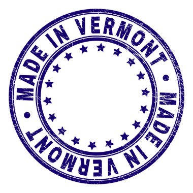Vermont damga mühür yuvarlak yapılan dokulu çizik