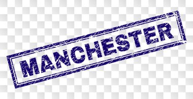 Çizik Manchester dikdörtgen damgası