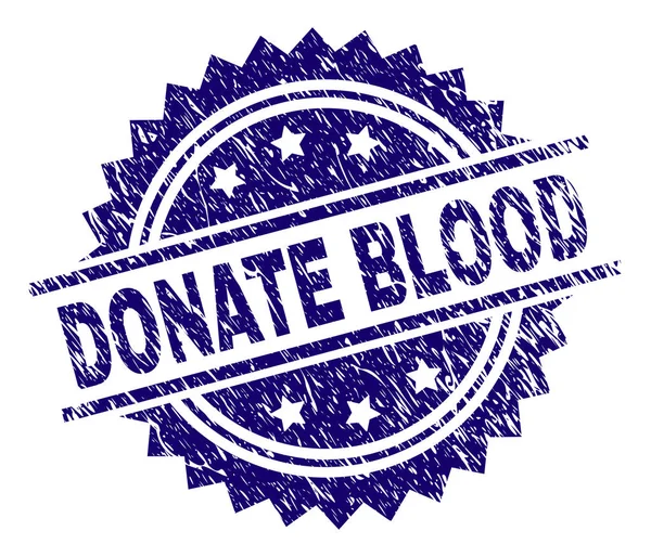 Segel Stamp BLOOD DONATE Tekstur Grunge - Stok Vektor