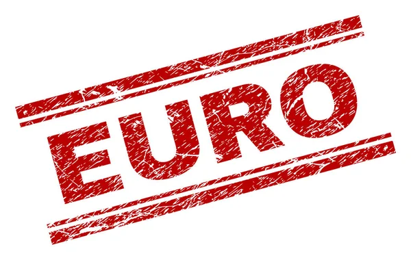 Sello de sello EURO texturizado Grunge — Vector de stock