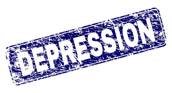 Yuvarlatılmış dikdörtgen damga grunge depresyon çerçeveli