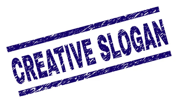 Dokulu yaratıcı sloganı damga mühür çizik