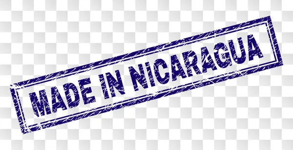 Почухав зробив в Нікарагуа прямокутник штамп — стоковий вектор