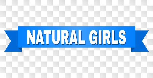 Синя смуга з NATURAL GIRLS Заголовок — стоковий вектор