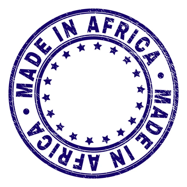 Streszczenie teksturowanej wykonane w Afryce okrągła pieczęć pieczęć — Wektor stockowy