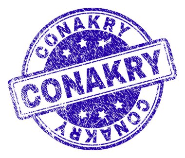 Grunge Conakry damga mühür dokulu