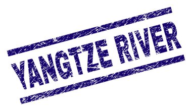 Dokulu Yangtze Nehri damga mühür çizik