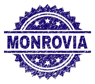 Grunge Monrovia damga mühür dokulu