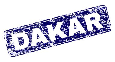 Yuvarlatılmış dikdörtgen damga çizilmiş Dakar çerçeveli