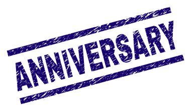 Dokulu yıldönümü damga mühür çizik