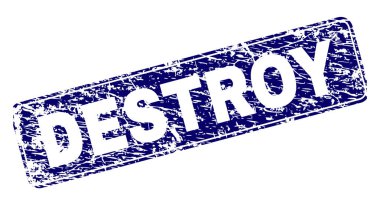 Grunge çerçeveli yuvarlatılmış dikdörtgen damga yok