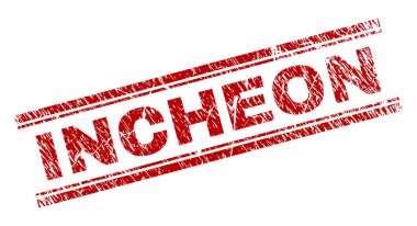 Dokulu Incheon damga mühür çizik