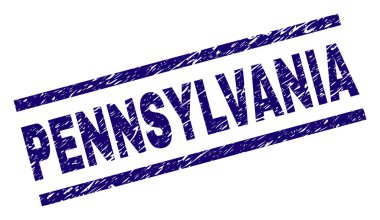 Grunge Pennsylvania damga mühür dokulu