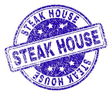 Grunge Steak House damga mühür dokulu