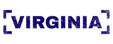 Grunge Virginia damga mühür köşeleri içinde dokulu