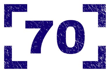 Grunge köşeler arasında 70 damga mühür dokulu