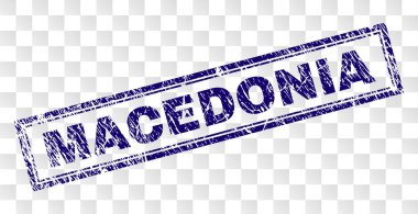 Çizik Makedonya dikdörtgen damgası