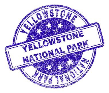 Grunge Yellowstone Milli Parkı damga mühür dokulu