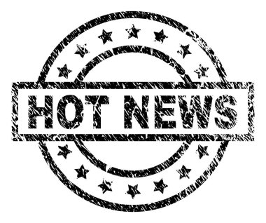 Dokulu sıcak haber damga mühür çizik