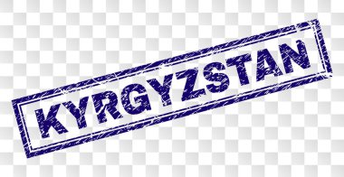 Grunge Kırgızistan dikdörtgen damgası