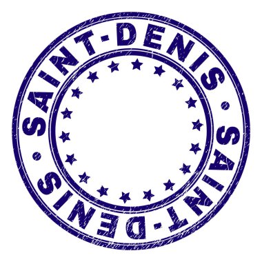 Damga mühür yuvarlak çizik dokulu Saint-Denis