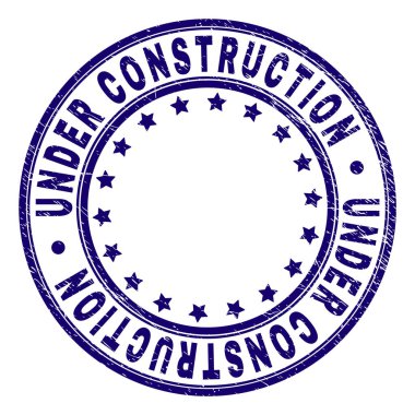 Grunge yapım aşamasında yuvarlak damga mühür dokulu.