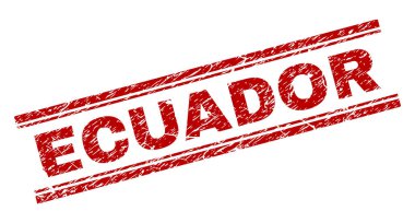 Grunge Ekvador damga mühür dokulu