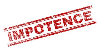 Dokulu iktidarsızlık damga mühür çizik