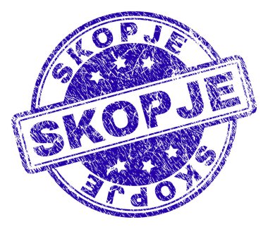 Dokulu Skopje damga mühür çizik