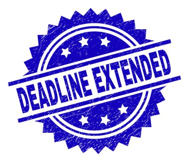 Scratched Textured DEADLINE EXTENDED Stamp Seal clipart